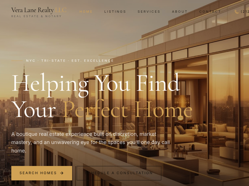 Vera Lane Realty — Real Estate website designed by BKS Media & Co.